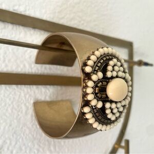 Stella & Dot gold beaded cuff bracelet